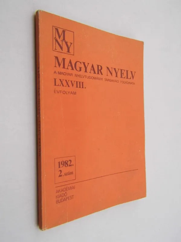 Magyar nyelv 1982. 2. szám LXXVIII. évf. Alacsony ár
