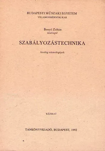 Szabályozástechnika - Benyó Zoltán Gyors szállítás