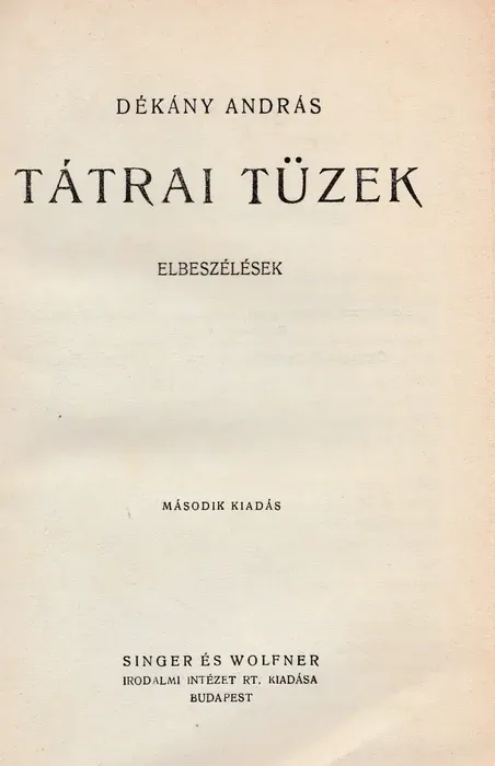 Vedd meg most Tátrai tüzek