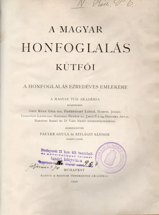 Ajánlat A magyar honfoglalás kútfői